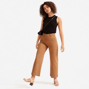 Everlane The Wide Leg cropped pants high rise